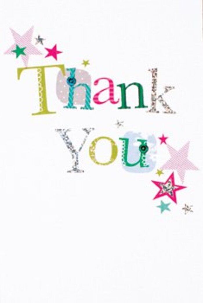 With understated exuberance, this thank you card presents a graceful arrangement of letters, each rendered in Deptford-inspired shades-bold green, blush pink, tranquil blue-infused with spots, loops, and playful curves. Some letters twinkle with silvery shimmer, reminding one of sunlight flickering on the Thames, while others are trimmed with delicate stitch-like details, echoing the hand-finished crafts sold at local studios. Tiny, radiant stars-some striped in hot pink, others awash in turquoise or shimmering silver-cluster intentionally near the script, as if the gratitude is being blessed before it journeys onwards. The design breathes with serene modernity, the crisp white setting like a fresh sheet on a flower-laden worktable. It possesses a balance between sophisticated poise and casual happiness, perfectly echoing Deptford's vibrant yet welcoming ambiance. Whether completing a bouquet bound for a special celebration or simply brightening a kitchen on Brookmill Road, this card delivers thanks in both message and mood, radiating warmth and charm. Its inviting textures and festive hints suggest a gesture as uplifting as a spring morning in Deptford Park, embodying the kind of gratitude that lingers long after the flowers have been enjoyed.